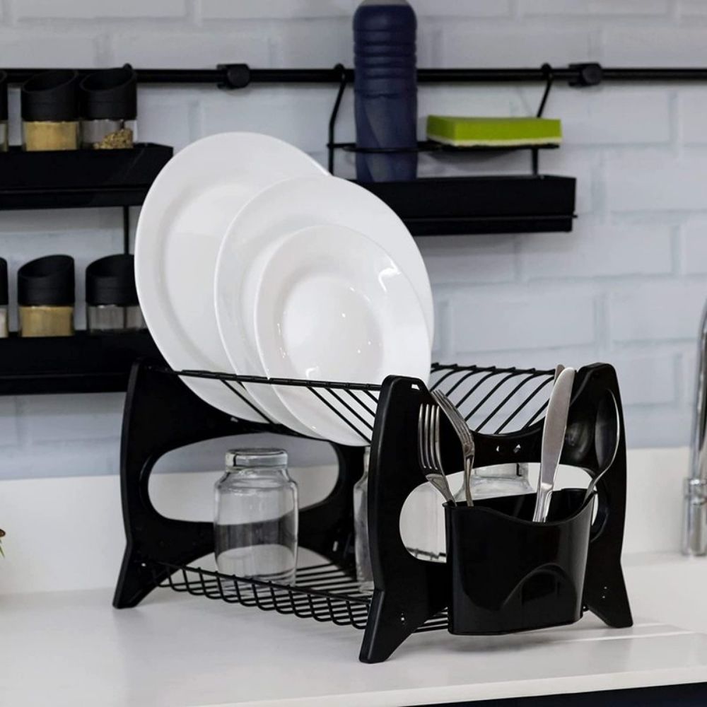 Escorredor de Louças Premium: Mantenha sua cozinha organizada com o elegante Escorredor de Louças Premium em aço inoxidável